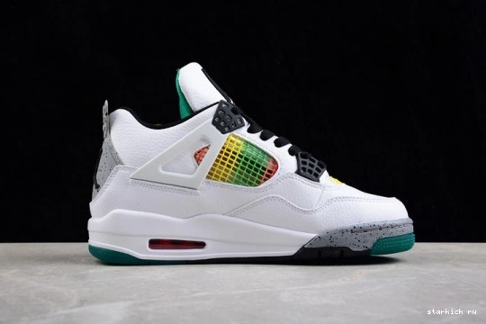 Retro AQ9129-100 Rasta Lucid Green AQ9129-100 Jordan 4 0804